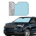 thumbnail image 4 of ZNDUO Car Windshield Sun Shade, Abstract Blue Polka Dot Pattern Windshield Sun Shade UV Rays and Heat Sun Visor Protector Foldable Windshield Sun Shade, Small Size, 4 of 8