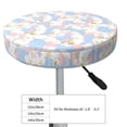 thumbnail image 4 of KLL Orchids Flowers Round Bar Chair Cushion Cover 14 inch ,Bar Stool Protector with Elastic, Soft Washable, 4 of 6