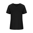 thumbnail image 6 of Babysbule Womens Summer Tops Fashion Women's Short Sleeved V-neck Solid Color Casual Pullover Top, 6 of 6