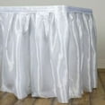 thumbnail image 6 of Efavormart White Satin Table Skirt for Kitchen Dining Catering Wedding Baby Shower Birthday Party Decorations Events 21ft, 6 of 7