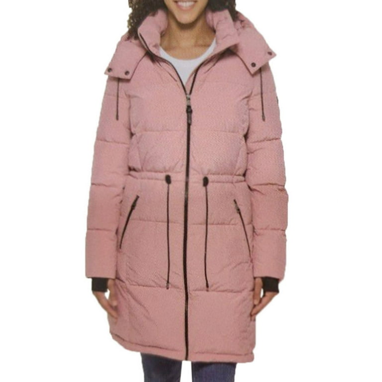 Womens Jacket Dkny Anorak Coat DKNY $380 WOMEN'S FAUX-FUR-TRIM