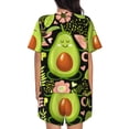 thumbnail image 3 of Bingfone Avocado Keep Calm Print Pajamas Sets for Women Soft Short-Sleeved Pjs with Lounge Shorts Two Piece Sleepwear, 3 of 8
