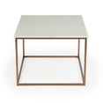 thumbnail image 5 of Butler Holland 24"W Square Genuine Marble and Metal Coffee Table - Ivory, 5 of 9