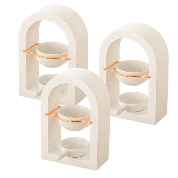 HIBIBUD 2Setpcs Wax Melt Warmer,Home Candle Lamps Wax Warmers,Plaster Arches Candle Wax Melter