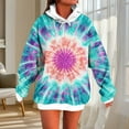 thumbnail image 3 of JTZGDY Ombre Hoodies for Women Teen Girls Fall Winter Tie Dye Gradient Color Print Long Sleeve Drawstring Hooded Pullover Sweatshrits Trendy Basic Y2K Athletic Sweatshirts with Pockets Purple#02 M, 3 of 6