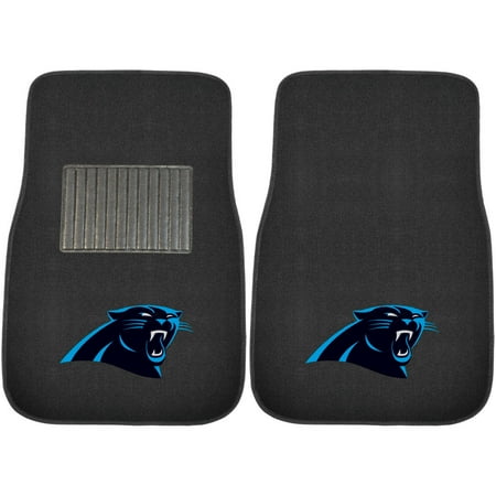 Carolina Panthers Embroidered Leather - FanMats NFL Carolina Panthers 2-Piece Embroidered Car Mats
