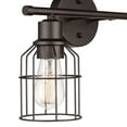 thumbnail image 2 of Globe Electric Dundas 2-Light Dark Bronze Vanity Light with Cage Shades, Bulbs Included, 51624, 2 of 7