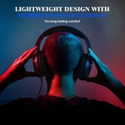 Gaming Headsets Wired for PS5/PS4/Xbox One/Nintendo Switch/PC/Mac/Phone,Over Ear Gaming Headphone with 7.1 Surround Sound,Noise Cancelling Mic,50MM Speaker,LED Lights,Black