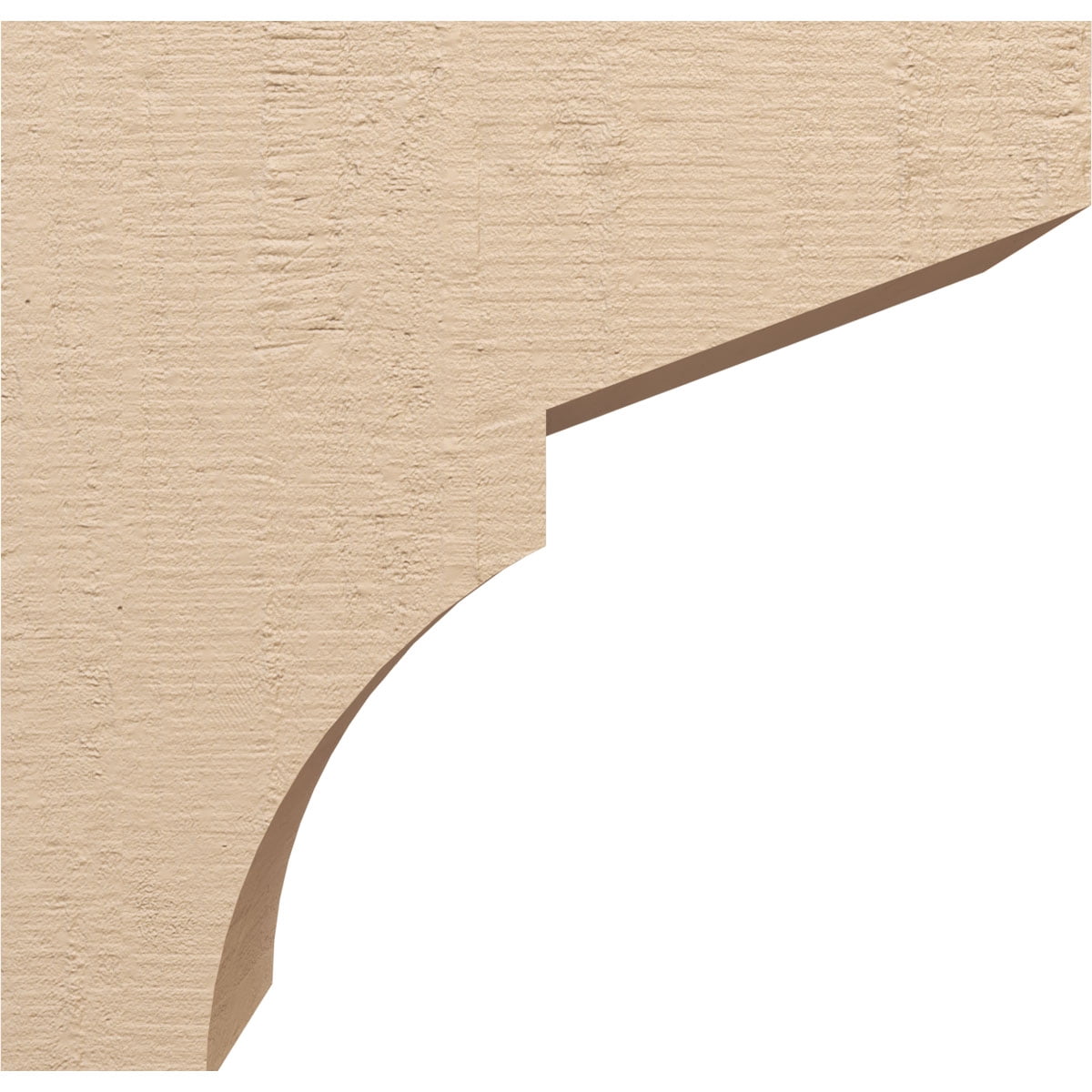 12"W x 24"D x 24"H Classic Monterey Rough Cedar Woodgrain TimberThane Corbel, Primed Tan
