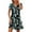 Black-leaf Printed, variant on Women's Casual A-Line Dress with Pockets Summer Beach Floral Tshirt Dress Short Sleeve Dress Flowy Sundresses