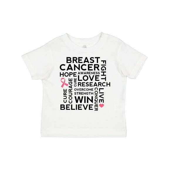 Inktastic Breast Cancer Awareness Month Saying Boys or Girls Toddler T-Shirt
