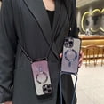 thumbnail image 4 of Crossbody Lanyard Gradient Glitter Magnetic Case For iPhone 15 14 13 12 11 Pro Max Plus For Magsafe Plating Soft TPU Back Cover, 4 of 6
