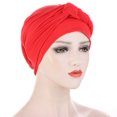 thumbnail image 1 of Head Scarf Solid Color Braid Headdress Brimless Pure Color Turban Cap Party Accessories, 1 of 6