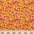 thumbnail image 3 of Crepe De Chine Impatiens Yellow Sheer Floral Print Fabric 58" Wide By The Yard, 3 of 3