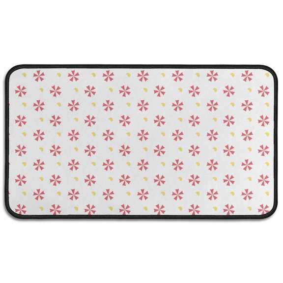 Merry Christmas Doormat 17x30 Inch, Vintage Xmas Welcome Mat with Santa Design - Non-Slip Rubber Backing for Indoor Outdoor Use, Holiday Home Decor