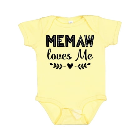 

Inktastic My Memaw Loves Me Outfit Gift Baby Boy or Baby Girl Bodysuit