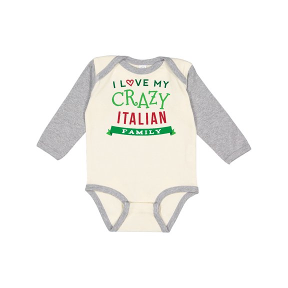 Inktastic Italian Family Heritage Boys or Girls Long Sleeve Baby Bodysuit