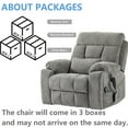 thumbnail image 4 of Oversized Power Lift Recliner Chair with Massage and Heat for Elderly, UHOMEPRO Large Wide Seat Recliners for Big and Tall, Safety Motion Reclining Mechanism with Hidden Cup Holder, Gray, 4 of 13