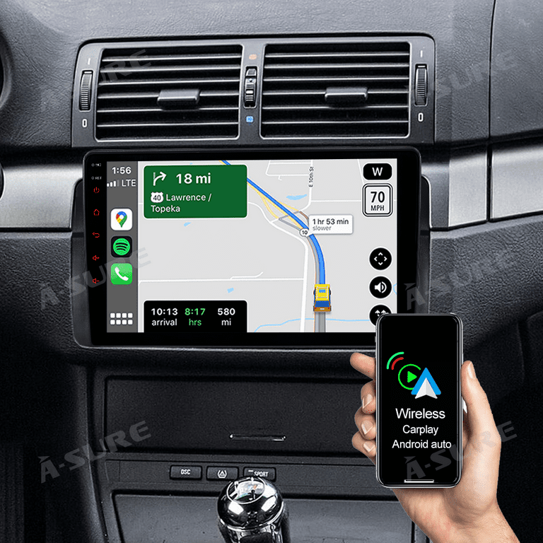 Android 10 Car Stereo Radio GPS Apple Carplay for BMW 3 Series E46