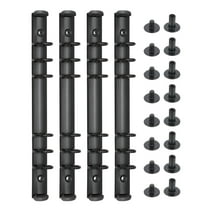 6 Holes Ring Binder, A5 Notebook 20mm Binder Mechanisms, Black, 4 Set