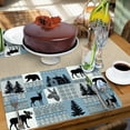 thumbnail image 3 of Highland Home "Cabin in the Woods" 4-Pack Reversible Easy Care Plastic Placemats, 3 of 7