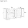 thumbnail image 2 of HIUU Navy Sideboard Buffet Cabinet with Glass Doors,Arched Cabinet with Glass Doors,Navy Sideboard Buffet with Adjustable Shelves for Kitchen, Dining Room and Living Room, 2 of 8