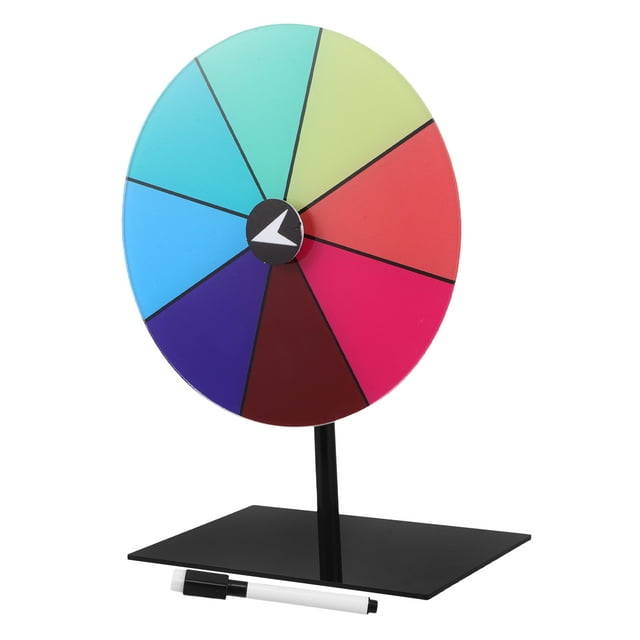Wheel Spinner With Stand Blank Fortune Roulette Spinning Game Erasable Acrylic Board Tabletop Wheel For Party Carnival And Classroom Activities