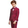 thumbnail image 3 of Yumcute  Boy Suits 5 Piece Slim Fit Suit for Kids Toddler Formal Set Wedding Ring Bearer Outfit 3T, 3 of 9