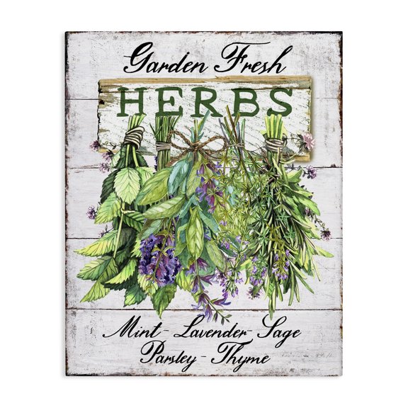 Stupell Industries French Country Garden Fresh Herbs Canvas Art, 16 x 20, by Creatif Belle