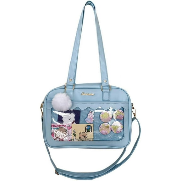 MMYGU Clear Aesthetic Bag Ita Bag Cute Messenger Bag Crossbody Bag for Women JK Tote Purse