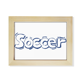 thumbnail image 1 of Futbol Futbol Azul frente patrón Escritorio de madera Arte Pintura 6x8 pulgadas marco de foto foto, 1 of 4