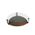 thumbnail image 5 of Modrest Viviana 53" Round Triangular Modern Glass & Metal Coffee Table in Gray, 5 of 5