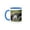Blue/White, variant on 3drose, Magellanic Penguin Chick in Burrow, Falkland Islands - Sa09 Mzw0058 - Martin Zwick, 11oz Two-tone Green Mug