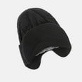 thumbnail image 4 of KANG Winter Knitted Hat With Ear Thermal Trapper Cap For Cold Weather Outdoor Activities Black One Size, 4 of 5