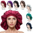 thumbnail image 2 of Extra Large Silk Bonnet for Sleeping, Hair Bonnets Satin Bonnet for Women Night Sleep Caps Natural Curly Hair, 2 of 6