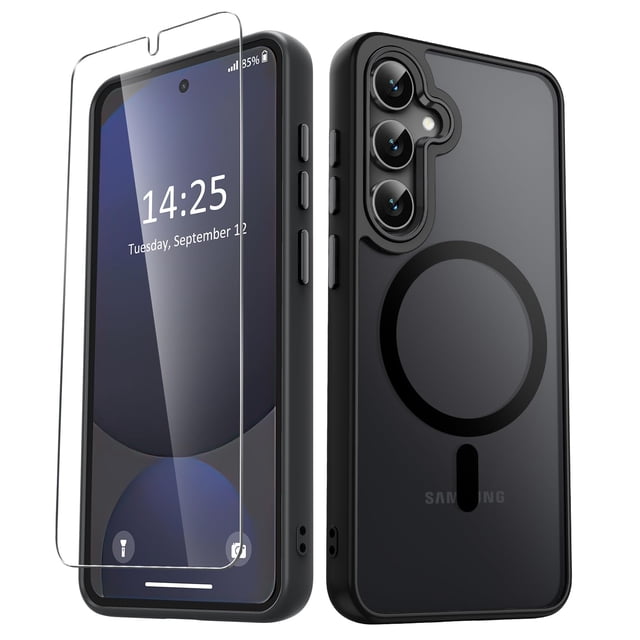 Funda para Samsung Galaxy S25 FE 6.7" Mate Magnética Negra YENAPOON