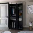 thumbnail image 6 of Miekor Furniture Austin 1-Drawer Armoire Closet Black B5A8301, 6 of 7