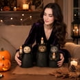 thumbnail image 4 of Mysterious Hooded Cat Candlelight Figurine Halloween Decor Set with Warm Flameless Ambiance Vintage LED Halloween Tabletop Decor for Shelves and Mantels, 4 of 5