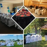 Efavormart Black Linen Polyester Folding Chair Cover Dinning Chair Slipcover For Wedding Party Event Banquet Catering