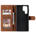 thumbnail image 7 of Phone Case for Samsung Galaxy S24 Ultra Wallet Cover with Wrist Strap, Splicing PU Leather Flip Case Card Holder Slots Kickstand Magnetic Closure for Women Men for Samsung Galaxy S24 Ultra, Brown, 7 of 7