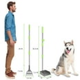 thumbnail image 7 of Non-Breakable Pooper Scooper, Dog Pooper Scooper Tray & Rake Set with Adjustable Stainless Steel Long Handle for Large Medium Small Dogs (Green), 7 of 7