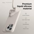 thumbnail image 4 of elago Compatible with iPhone 15 Pro Case, Liquid Silicone Case, Full Body Protective Cover, Shockproof, Slim Phone Case, Anti-Scratch Soft Microfiber Lining, 6.1 inch (Stone), 4 of 7