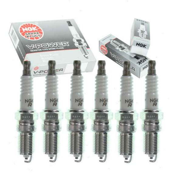6 pc NGK V-Power Spark Plugs compatible with Saturn Vue 3.5L V6 2008-2010