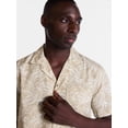 thumbnail image 4 of George Men's Linen Blend Camp Shirt with Short Sleeves, Sizes S-3XL, 4 of 5