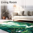 thumbnail image 2 of ODIKA 5'x7' Machine Washable Non-Slip Area Rug, Enchanted Tent Lights Play Castle High Traffic Rug, Green, 72943, 2 of 7