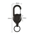 thumbnail image 3 of Llavero retráctil, soporte para insignia de mosquetón multiherramienta, retracción, carrete de insignia resistente, llavero retráctil con cable de acero y llavero, negro, 3 of 5