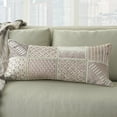 thumbnail image 4 of Nourison Natural Leather Hide Textured Rose Decorative Throw Pillow , 14" x 32", 4 of 5