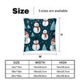 thumbnail image 5 of Snowman Stylish Velvet Throw Pillow Covers Set of 2 with Unique Patterns for Bed Pillow - 16x16, 18x18, 20x20 Inches for Various Occasions, 5 of 6