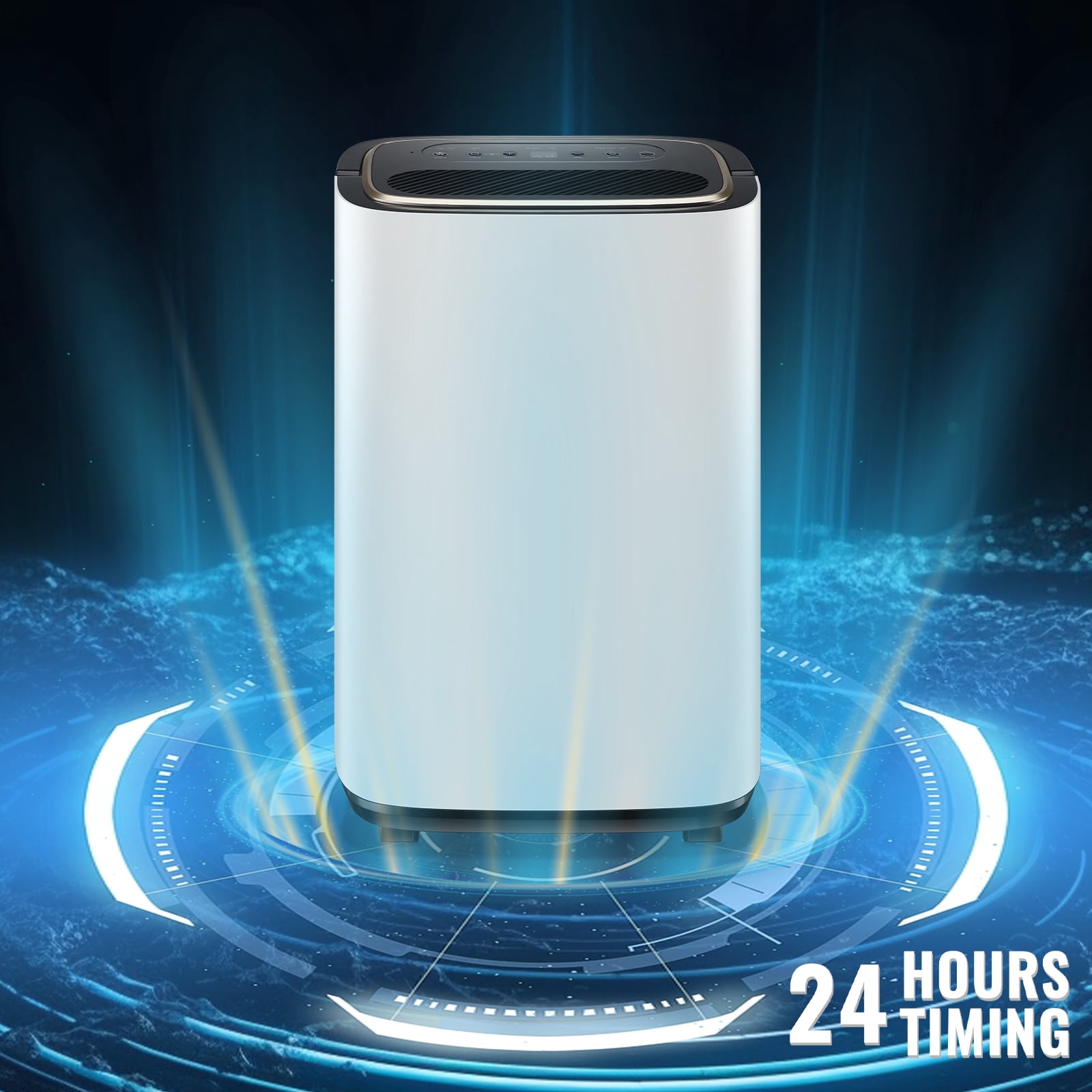 30 Pints Portable Home Dehumidifier for 2500 Sq.ft  for Basement with Drain Hose, 8inch Wide, White, New