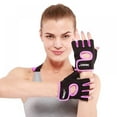 thumbnail image 6 of Etoshopy Anti Slip Fingerless Leather Black Weight Lifting Gloves, Size L, 6 of 7